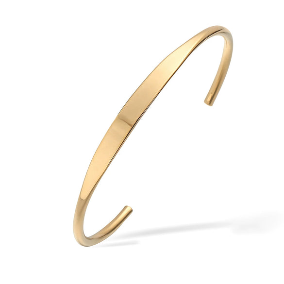 Simple Versatile Retro Cshaped Stainless Steel Electroplated Bracelet For Female
