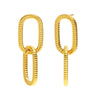 Simple Versatile Work Clothing Stainless Steel Plated Earrings With Snakeskin Pattern And Heart Shape