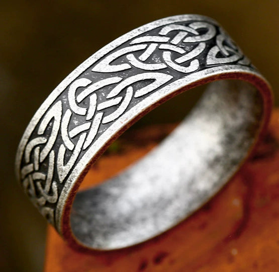 Simple Viking Letters Stainless Steel Unisex Ring Hand Jewelry