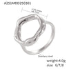 Simple Vintage Style Stainless Steel Ring Earrings With Electroplating For Women
