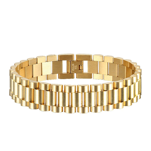 Simple Wave Titanium Steel Bracelet For Men And Women Electroplated Geometric Stainless Steel Jewelry