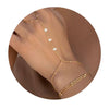 Simple Women's Copper Ring Bracelet With Gold Plated Electroplated Finish Fashion Finger Chain Jewelry