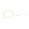 Simple Women's Copper Ring Bracelet With Gold Plated Electroplated Finish Fashion Finger Chain Jewelry