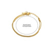 Simple Women's Heartshaped Stainless Steel 18K Gold Plated Bracelet With Personality Stitching Chain And Electroplating Design