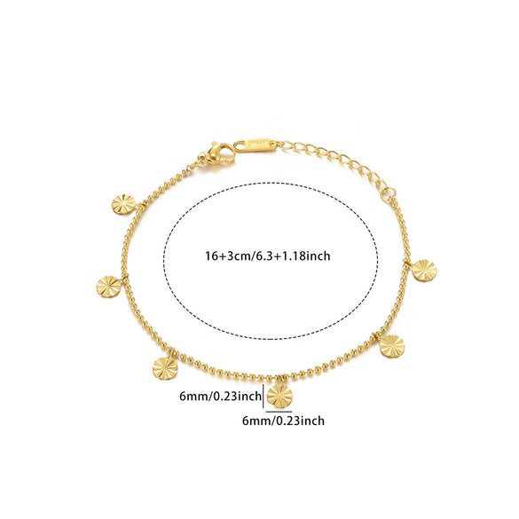 Simple Women's Heartshaped Stainless Steel 18K Gold Plated Bracelet With Personality Stitching Chain And Electroplating Design