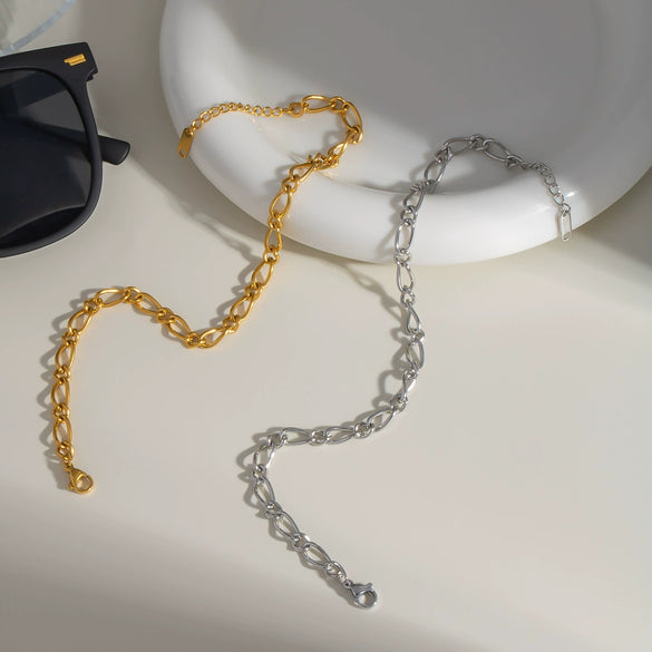 Simple Women's Jewelry With Anchor Design In Titanium Steel And Geometric Shape