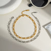 Simple Women's Jewelry With Anchor Design In Titanium Steel And Geometric Shape