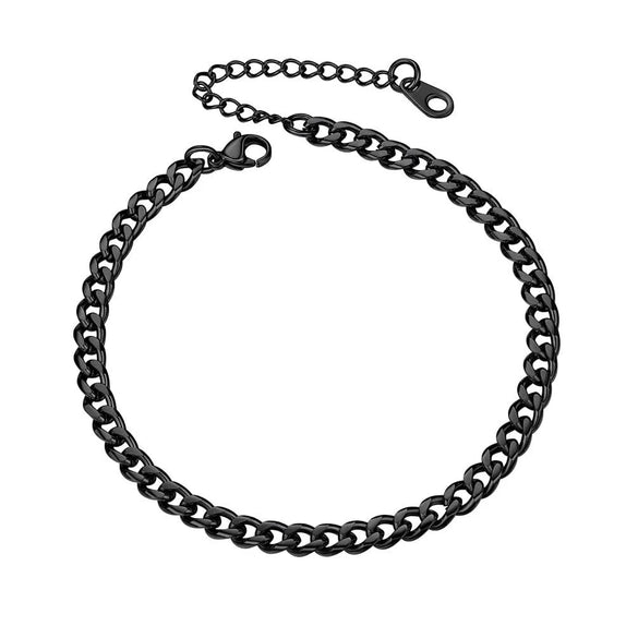 Simple Women's Stainless Steel Double Layer Chain Anklet With Heart Shaped Pendant Fashion Jewelry Accessory