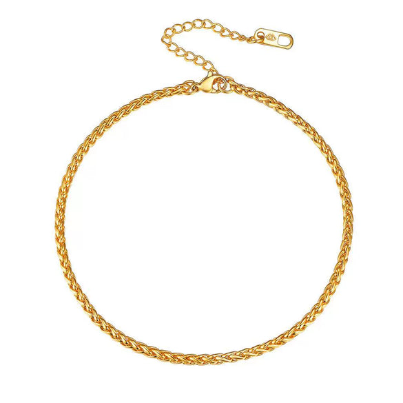Simple Women's Stainless Steel Double Layer Chain Anklet With Heart Shaped Pendant Fashion Jewelry Accessory