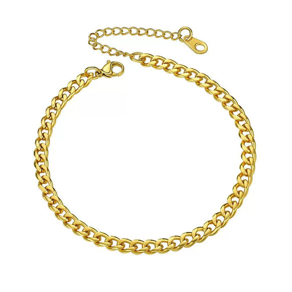 Simple Women's Stainless Steel Double Layer Chain Anklet With Heart Shaped Pendant Fashion Jewelry Accessory
