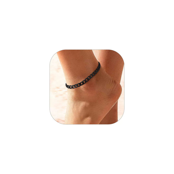Simple Women's Stainless Steel Double Layer Chain Anklet With Heart Shaped Pendant Fashion Jewelry Accessory