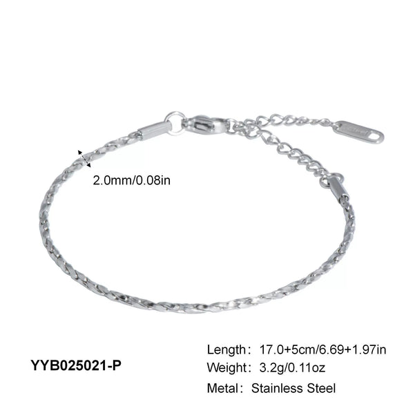 Simple Women's Stainless Steel Necklace Bracelet Suit With 18K Gold Plated Pvd Furnace Vacuum Real Gold Plating Chain Jewelry