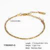 Simple Women's Stainless Steel Necklace Bracelet Suit With 18K Gold Plated Pvd Furnace Vacuum Real Gold Plating Chain Jewelry