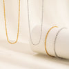 Simple Women's Stainless Steel Necklace Bracelet Suit With 18K Gold Plated Pvd Furnace Vacuum Real Gold Plating Chain Jewelry