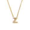 Simple Women's Stainless Steel Plated 18K Gold Letter Pendant Necklace With Electroplating