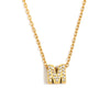 Simple Women's Stainless Steel Plated 18K Gold Letter Pendant Necklace With Electroplating