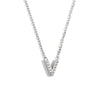 Simple Women's Stainless Steel Plated 18K Gold Letter Pendant Necklace With Electroplating