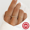 Simple Zircon Fine Ring For Women 925 Sterling Silver With Geometric Design And Electroplating