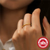 Simple Zircon Fine Ring For Women 925 Sterling Silver With Geometric Design And Electroplating
