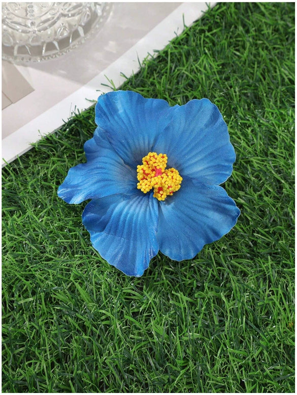 Simulated Hibiscus Flower Hairpins Duckbill Clip Purely Handmade Women's Accessories