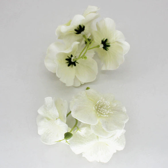 Simulation Diamond Trigeminal Velvet Silk Cherry Blossom Diy Handmade Wreath Jewelry Material Decorative Flower Head