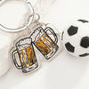 Simulation Three Dimensional Football Key Ring Pendant Fashion Printing Process