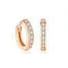 Single Row Sparkling Kstyle Earrings Copper Jewelry With Geometric Design Electroplated