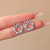 Small Bowknot Electroplated Fashionable Internet Popular Elegant All Match Earrings For Women