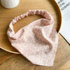 Small Floral Chiffon And Silk Scarf For Women With Geometric Pattern And Elastband Simple Style