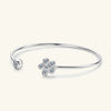 Small Flower Moissanite Bracelet S925 Sterling Silver Electroplated Jewelry For Women
