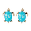 Small Fresh Alloy Turtle Pattern Electroplated Earrings For Women