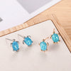 Small Fresh Alloy Turtle Pattern Electroplated Earrings For Women