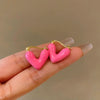 Small Fresh Flower Butterfly Resin Plastic Handmade Earrings For Women