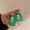 Small Fresh Flower Butterfly Resin Plastic Handmade Earrings For Women