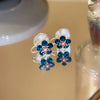Small Fresh Flower Butterfly Resin Plastic Handmade Earrings For Women