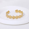 Small Fresh Flower Titanium Steel Bracelet With Niche Design 18K Gold Non Fading Electroplated For Women