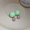 Small Fresh Sweet Flower Fabric Earrings With Electroplating Treatment