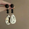 Small Fresh Sweet Flower Fabric Earrings With Electroplating Treatment