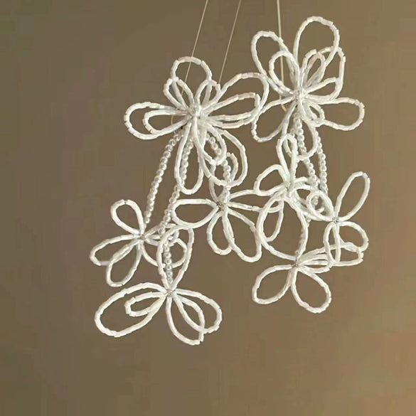 Small Fresh Sweet Flower Fabric Earrings With Electroplating Treatment