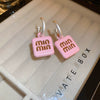Small Fresh Sweet Flower Fabric Earrings With Electroplating Treatment