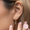 Small Snake Purple Flower Pearl Earrings With Design Sense Ear Buckle 925 Sterling Silver Geometric Style