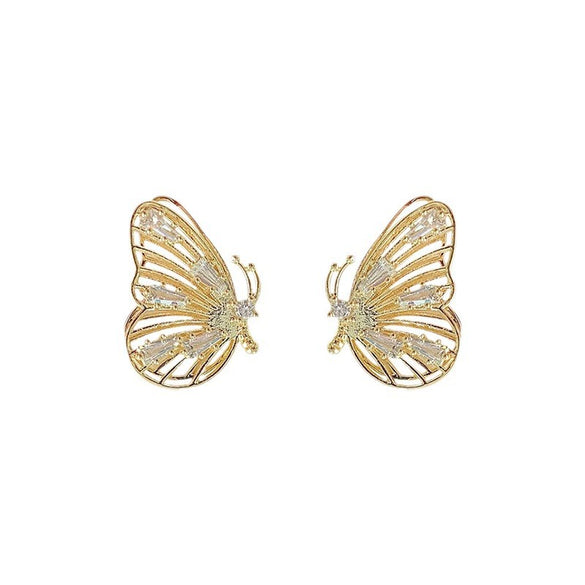 Small Sweet Super Fairy Women's Cold Style Simple Fashion Earrings With Crystal And Animal Zodiac Design