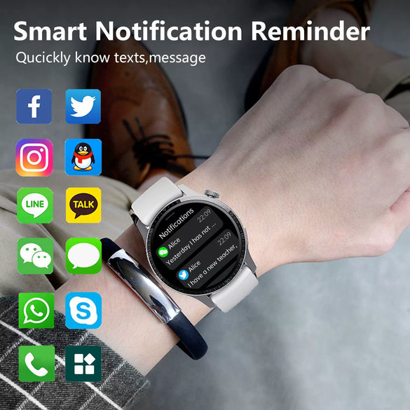 Smart Bracelet Silicone Sports Health Monitoring With Magnetic Attraction Charging And Round Dial
