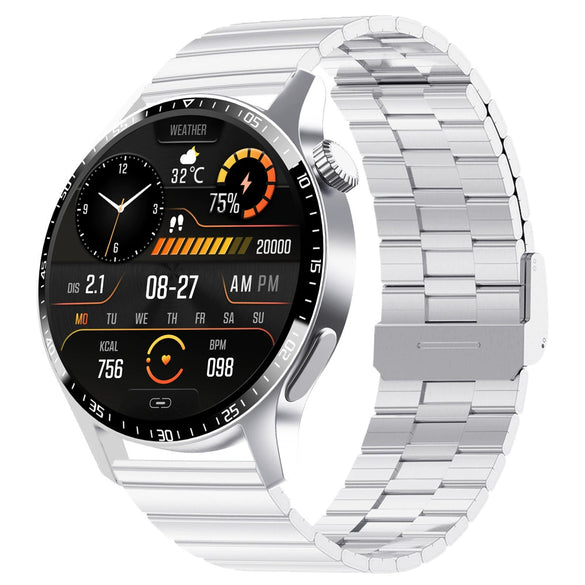 Smart Bracelet Silicone Sports Health Monitoring With Magnetic Attraction Charging And Round Dial