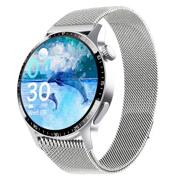 Smart Bracelet Silicone Sports Health Monitoring With Magnetic Attraction Charging And Round Dial