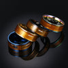 Smart Jewelry Titanium Steel Ring With Letters Numbers Text Pattern Dripping Oil Treatment Unisex