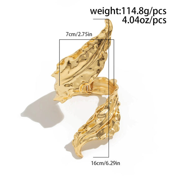 Smart Leaf Winding Bracelet Liquid Metal Electroplating Design