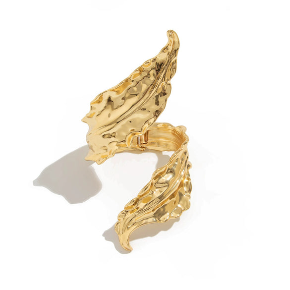 Smart Leaf Winding Bracelet Liquid Metal Electroplating Design