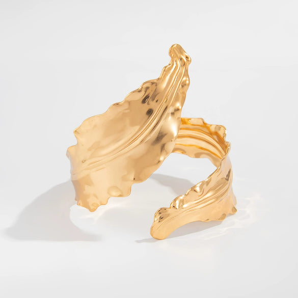 Smart Leaf Winding Bracelet Liquid Metal Electroplating Design