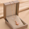Smart Rotating Fourleaf Clover Necklace For Women Titanium Steel With Mixed Gem Inlay And Electroplating
